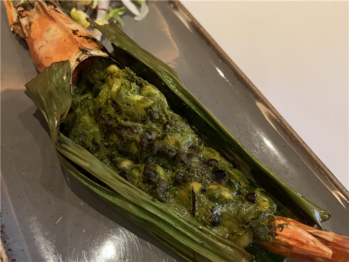 green peppercorn prawn